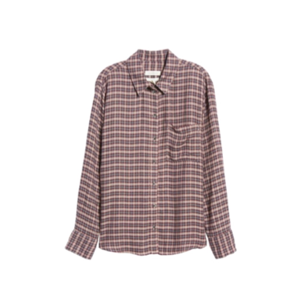 Plaid button down boyfriend shirt